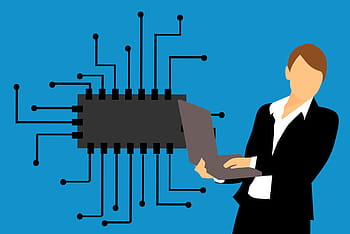 ábra, mikroprocesszor tervező mérnök, mérnök., technikus, csip, programozó, micro, feldolgozó, számítógép, processzor, nő