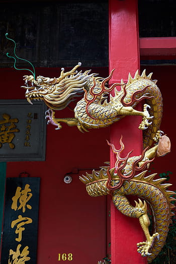 dragon, sculpture, ornament, temple, religion, faith, prayer, ancient city, composition, taoism, worship