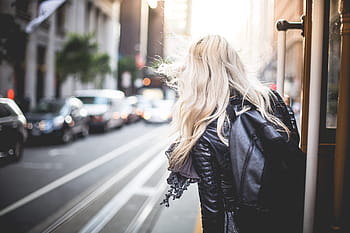 muda, wanita, berkuda, terkenal, kereta gantung, san francisco, pirang, california, mobil, kota, mode