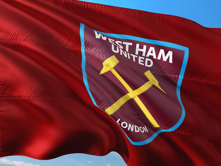 Fotbal, mezinárodní, Anglie, první liga, vlajka, west ham united