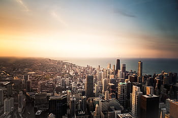 chicago, usa, america, united states, city, skyscrapers, ocean, building, urban, architecture, cityscape