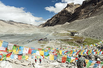 tibet, north side, tschomolangma, china, earth, buddhism, landscape, himalayas, nature, mountains, mountain landscape