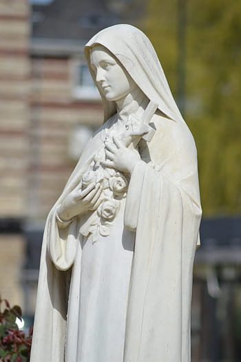 statue, sainte, sculpture, religion, christian, pray, faith, religious, thérèse of lisieux