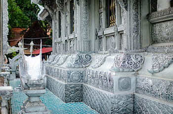 silver temple, chiang, mai, thailand, -, detail view, temple, religion, travel, architecture, culture