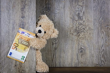 money, euro, 50 euro, 50, banknote, cash, bear, teddy bear, teddy, gift, give