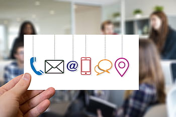 Kontakt, tým, kancelář, podnikání, písmena, e-mailem, pošta, telefon, chytrý telefon, ruka, Internet