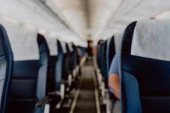 interior, avión de pasajeros, viaje, asiento, avión, vuelo, cabina, transporte, volar