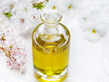 sklenka, láhev, olej, samozřejmě, wellness, květiny, masáž, aromaterapie, zdraví, lázně, relaxace