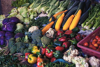 zelenina, brokolice, zelí, celer, trh, pepř, squash, rajče, rajčata, zeleniny
