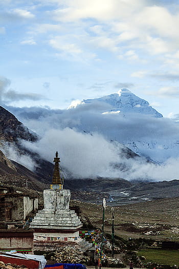 asia, autonomous region of tibet, china, highest monastery, mount everest, north side, tschomolangma, himalayas, meditation, religion, buddhism