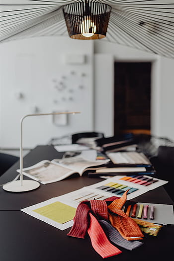 moderno, interior, lugar de trabajo de diseñador, muebles, blanco, oficina, espacio de trabajo, lugar de trabajo, mesa, contemporáneo, trabajo