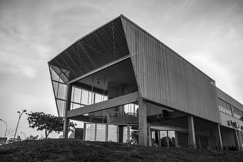 moderní betonové kovové budovy, budova, vnější, moderní, architektura, konstrukce, design, vlastnictví, městský, fasáda, architektonický