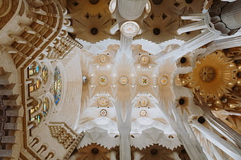 -, Katedral, dirancang, barcelona, ​​Spanyol, agama, arsitektur, kota, Eropa, gereja, Spanyol