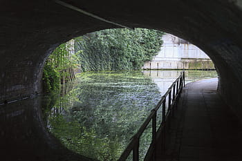 kanál, město Camden, Londýn, Camden, přes, regent, město, odraz, venkovní, pěšina, městský