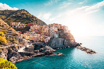manarola, la, spezia, italia, arsitektur, cinque terre, pantai, garis pantai, tujuan, eropa, historis