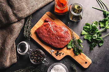 steak daging sapi, daun salam, daging sapi, koki, memasak, makan malam, makanan, pecinta makanan, pesta kebun, lapar, dapur