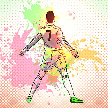 fotbalista, -, fotbalový hráč, útočník, akce, umění, umělecký, atletický, Záchvat, míč, Krásná