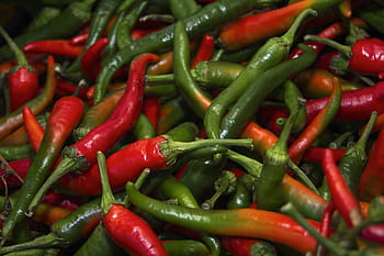 pepř, chilli, pikantní, Červené, jídlo, barva