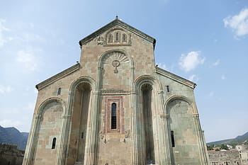 georgia, mtskheta, church, cathedral, tower, wall, historically, middle ages, unesco, world heritage, unesco world heritage