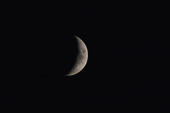 moon, crescent moon, sky, night, night sky, space, universe, romantic, evening, shining, darkness