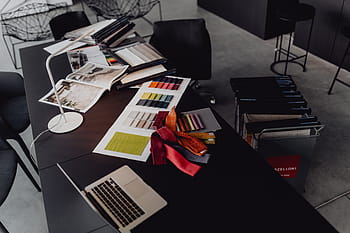 moderno, interior, lugar de trabajo de diseñador, muebles, blanco, oficina, espacio de trabajo, lugar de trabajo, mesa, contemporáneo, trabajo