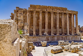 chrám, Jupiter, římský, antický, starověk, zřícenina, architektura, kámen, baalbek, heliopolis, Libanon