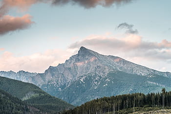 krivan pico da montanha, alto, tatras, eslováquia, outono, nuvens, frio, madrugada, europa, noite, floresta