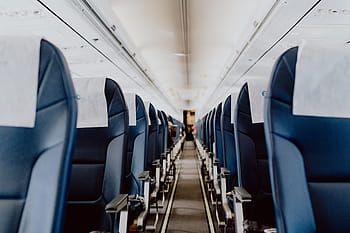 interior, avión de pasajeros, viaje, asiento, avión, vuelo, cabina, transporte, volar