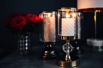 lanternas de ouro, vermelho, rosas, ouro, dourado, decoração, decorações, lanterna, elegante, vela, glamour