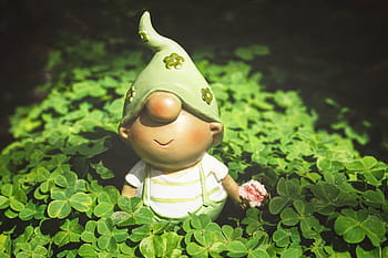 klee, green, four leaf clover, luck, symbol, plant, shamrocks, lucky charm, imp, funny, figure