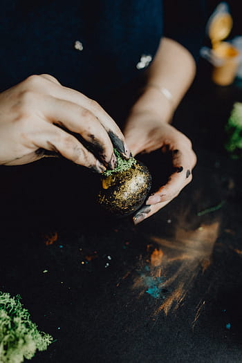 mujer pintando huevos de pascua, caseros, huevos, pintura, hecho a mano, pascua, pintado, decorativo, decorado, tradición, tempra