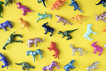 zvířat, Pozadí, sbírka, barvitý, dinosaurus, slon, vyhynulý, postava, zděšený, hroch, kůň
