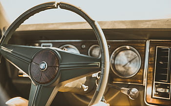 vintage, old, classic, car, steering wheel, dashboard, dash, wheel, buick, steer, steering