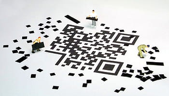QR kód, čárový kód, miniaturní figurky, pokrývač, datové úložiště, kamenný setr, označení, kód, automatizace, průmysl, bezpečnostní