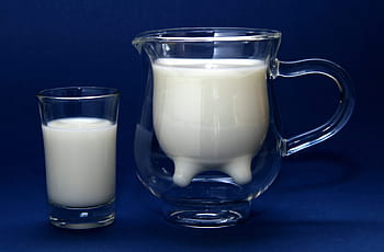 mléko, sklenka, Lahodné, napít se, čerstvý, zdravý, jídlo, občerstvení, protein, kravské mléko, hrnec