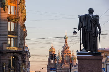 petersburg, Svatý, Rusko, krovi, spaß, na, noc, katedrála, ortodoxní, leningrad, ruština
