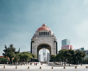 Street View, monumento, Los Angeles, město revolucion, oblouk, architektura, dědictví, historický, pamětní, mexická, Mexiko