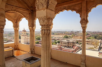 india, jaipur, view, rajasthan, building