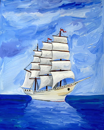 astronira, ship, painting, art, color, texture, drawing, boat, journey, travel, ocean