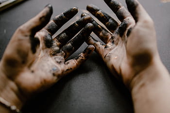 desordenado, pintado, manos, artista de pintura, malhumorado, arte, pintura, oscuro, pintor, artista, pintura negra