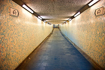 iluminado, vazio, subterrâneo, Direção, Londres, Ninguém, Túnel, Reino Unido, Passagem, seta, conceito