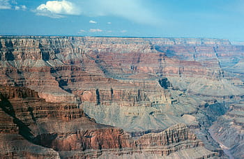 Pohled, velký, kaňon, arizona, Amerika, mraky, colorado, poušť, eroze, formace, Grand Canyon