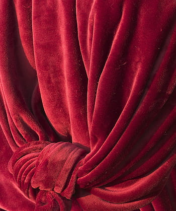 curtain, fabric, textile, knot, velvety, red, blanket, fold, wrinkled