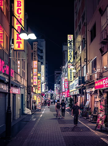tokyo, neon, night, street, asia, ueno, city, japan, evening, scene, architecture