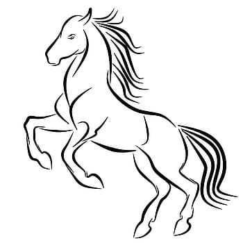 ilustrace, kůň, chovu., tetování, loga, skok, řádek, mustang, Černá, Napájení, závody