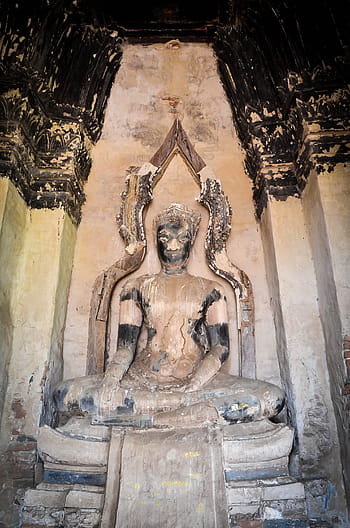 socha Buddhy, rozpadající se, ruiny, buddhismus, Buddha, socha, náboženství, Asie, asijský, buddhista, kultura