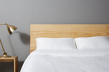 postel + lampa, rozličný, lůžko, ložnice, nábytek
