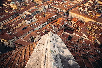 view, basilica rooftop, florence cathedral, architecture, cathedral, church, cityscape, colorful, cross, dome, europe