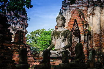 socha Buddhy, zděný chrám, buddhismus, Buddha, socha, náboženství, Asie, asijský, buddhista, kultura, cestovat