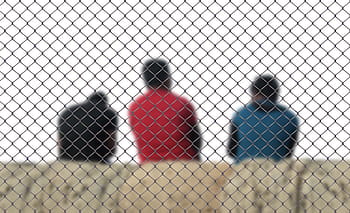 fence, men, refugee, integration, deportation, stay, stock, camp, asylum, policy